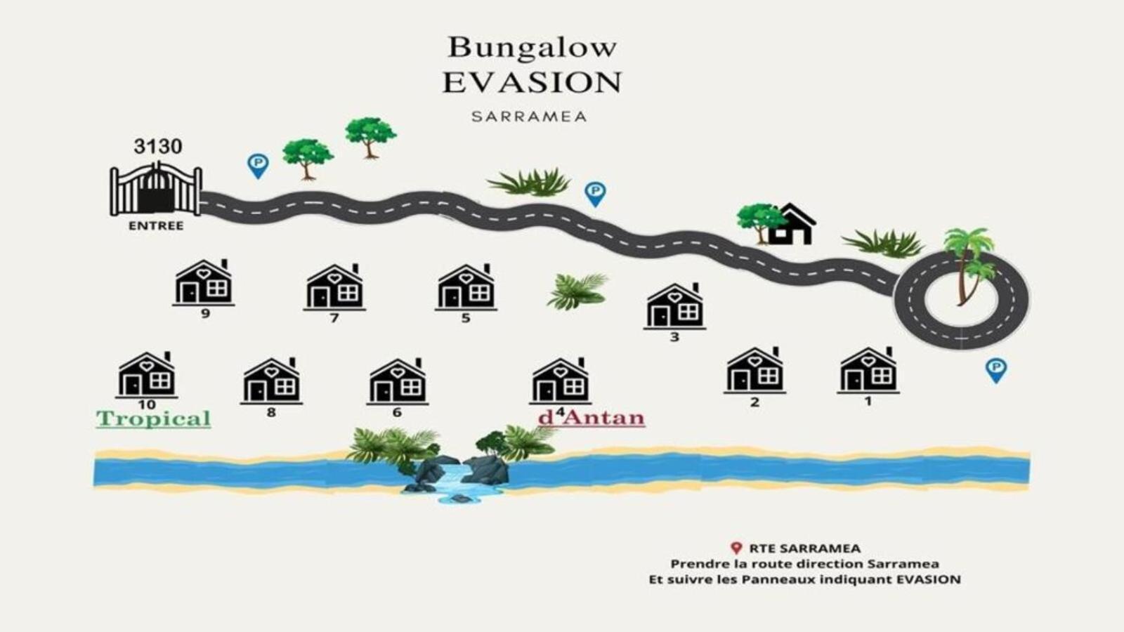 Evasion Bungalow D'Antan Spa Sarraméa エクステリア 写真